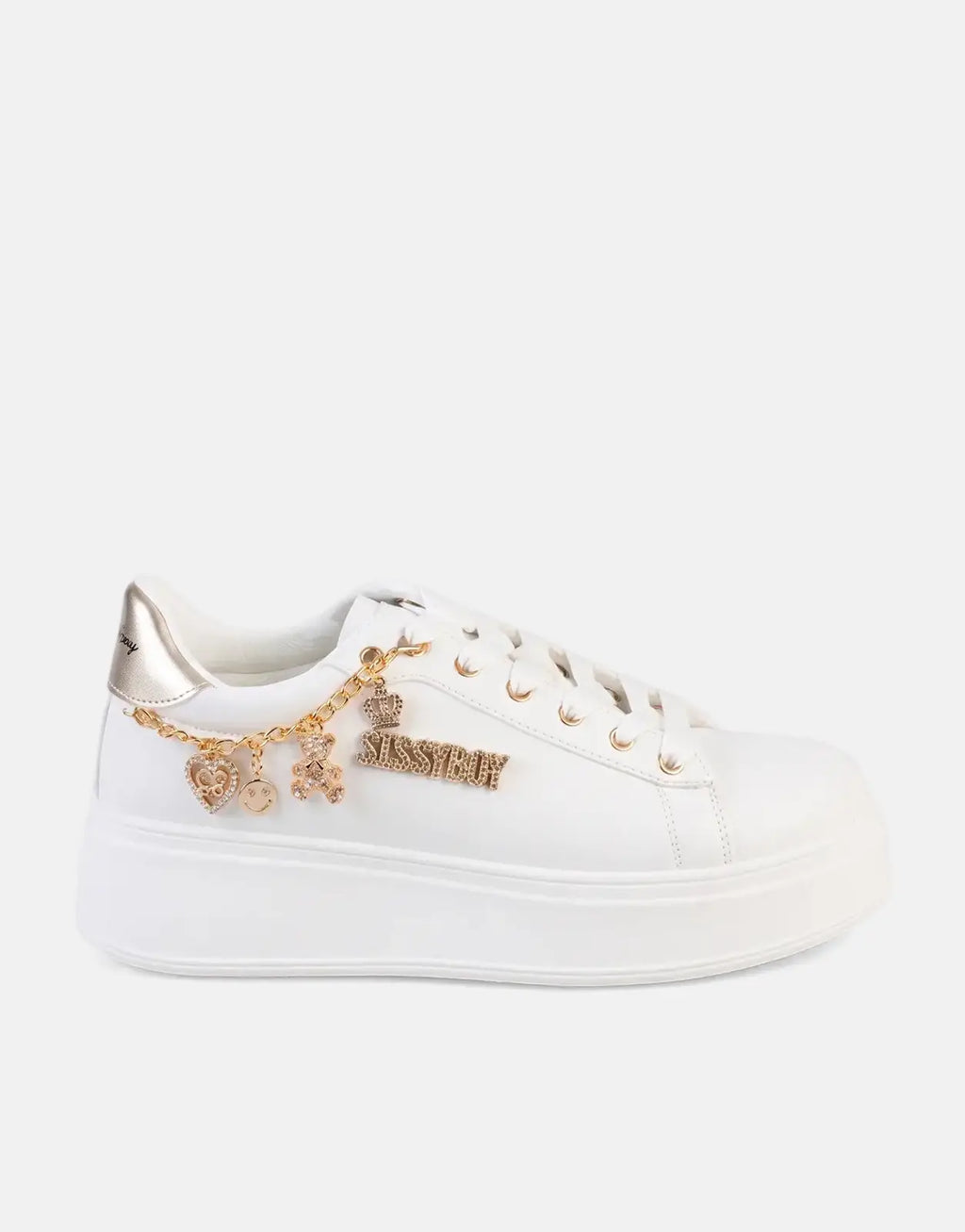 Sissy Boy Tatum White/Gold Sneakers