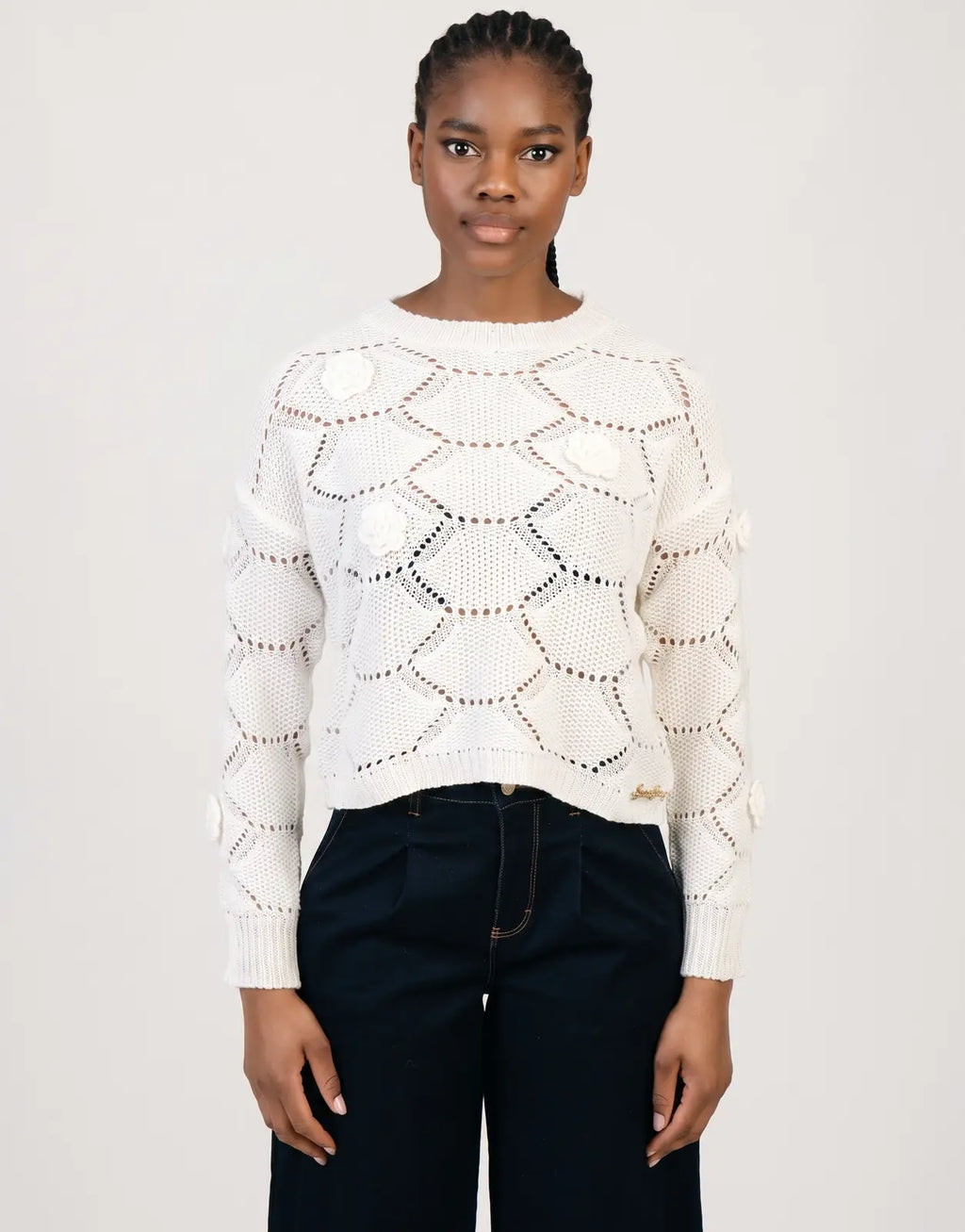 Sissy Boy Wallflower Knit Off White Jersey