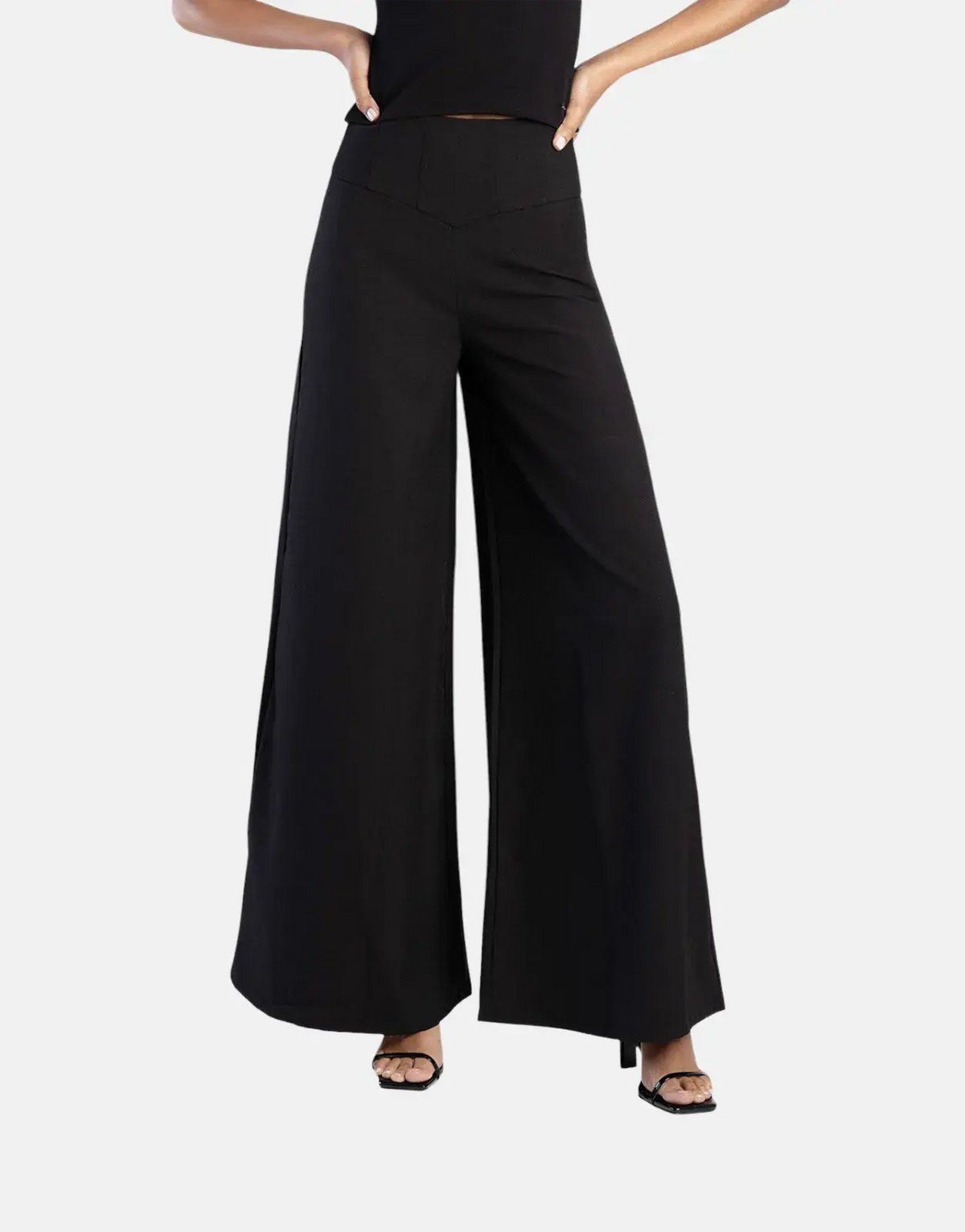 Sissy Boy Wide Leg Palazzo Black Trousers - view 2