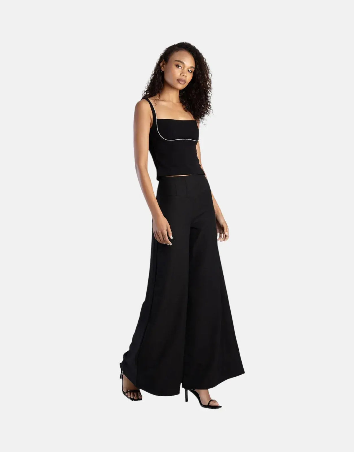 Sissy Boy Wide Leg Palazzo Black Trousers - view 3