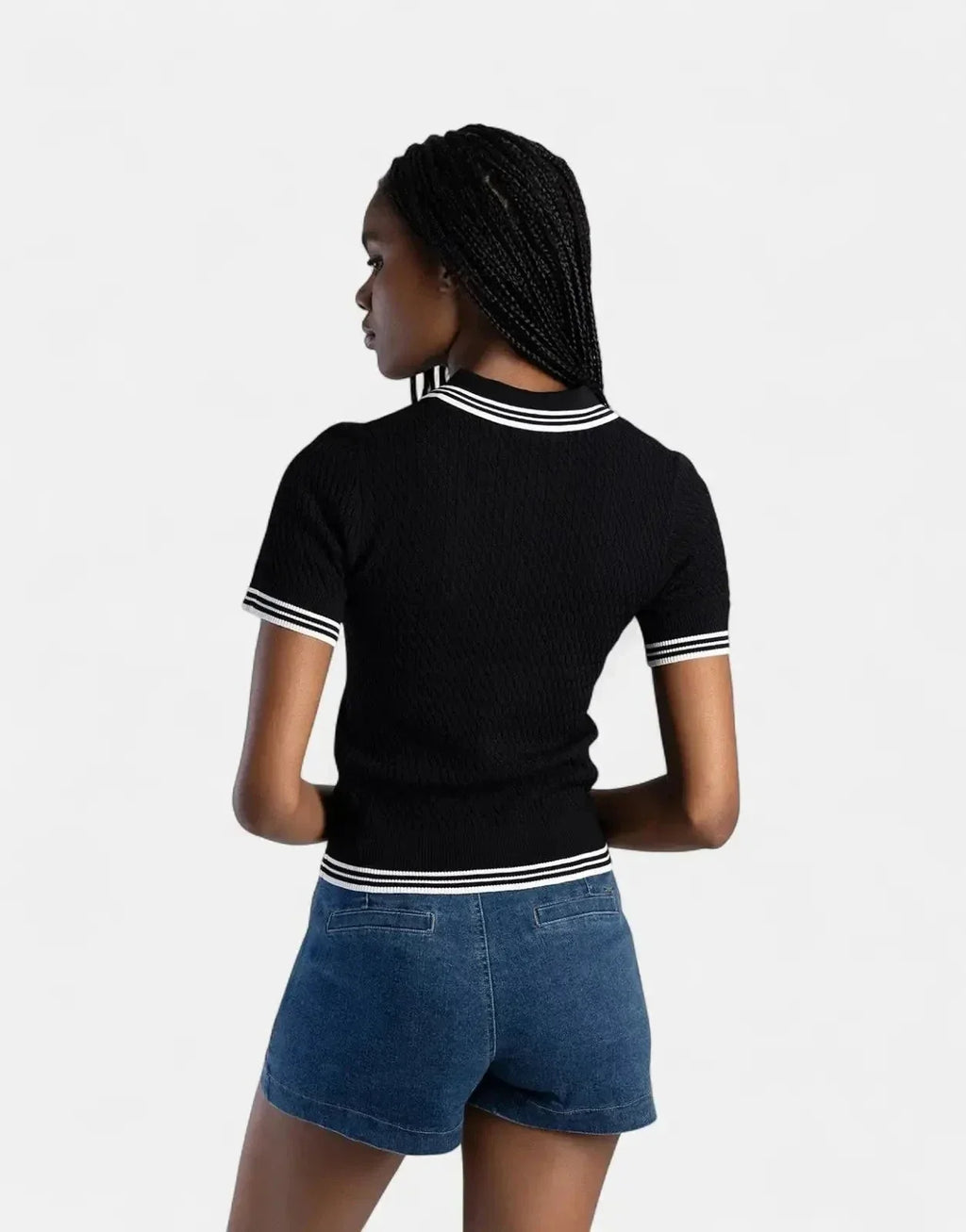 Sissy Boy Knit Logo Black Polo Shirt - view 2