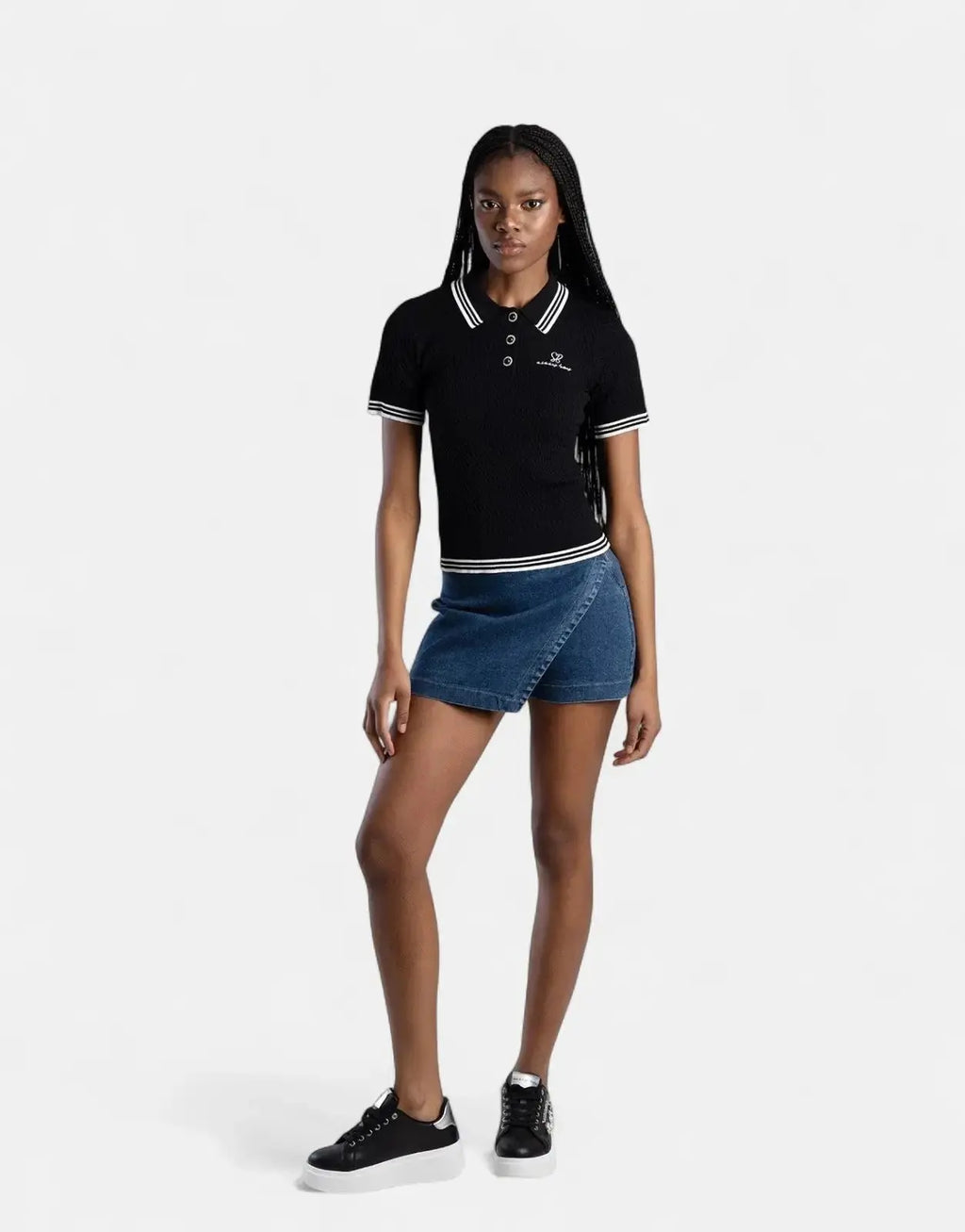 Sissy Boy Knit Logo Black Polo Shirt - view 4