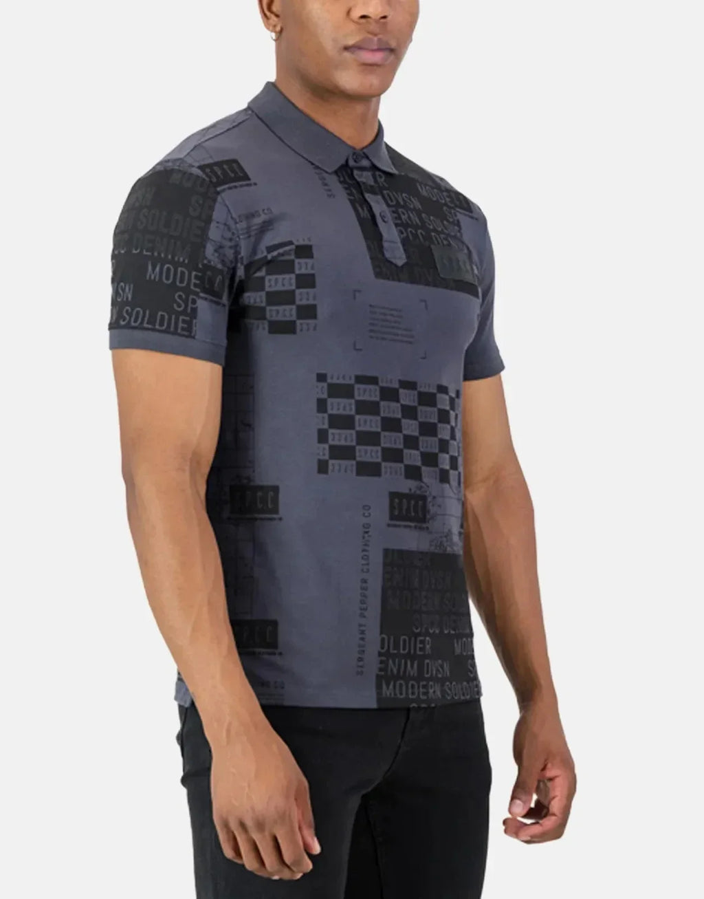 SPCC Cantrell Charcoal Polo Shirt - view 2