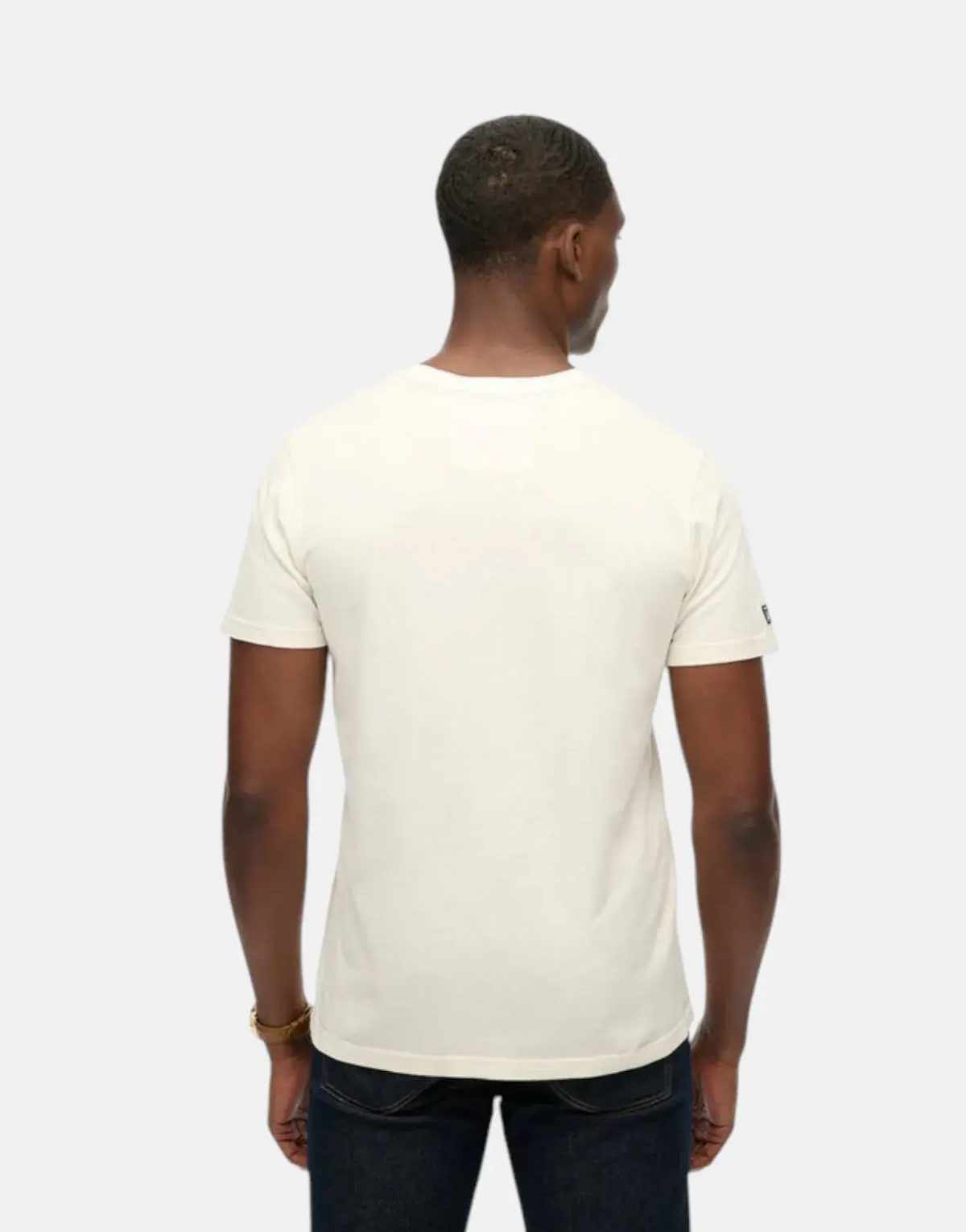 Superdry Athletic Emboss Relaxed Bone White T-Shirt - view 2