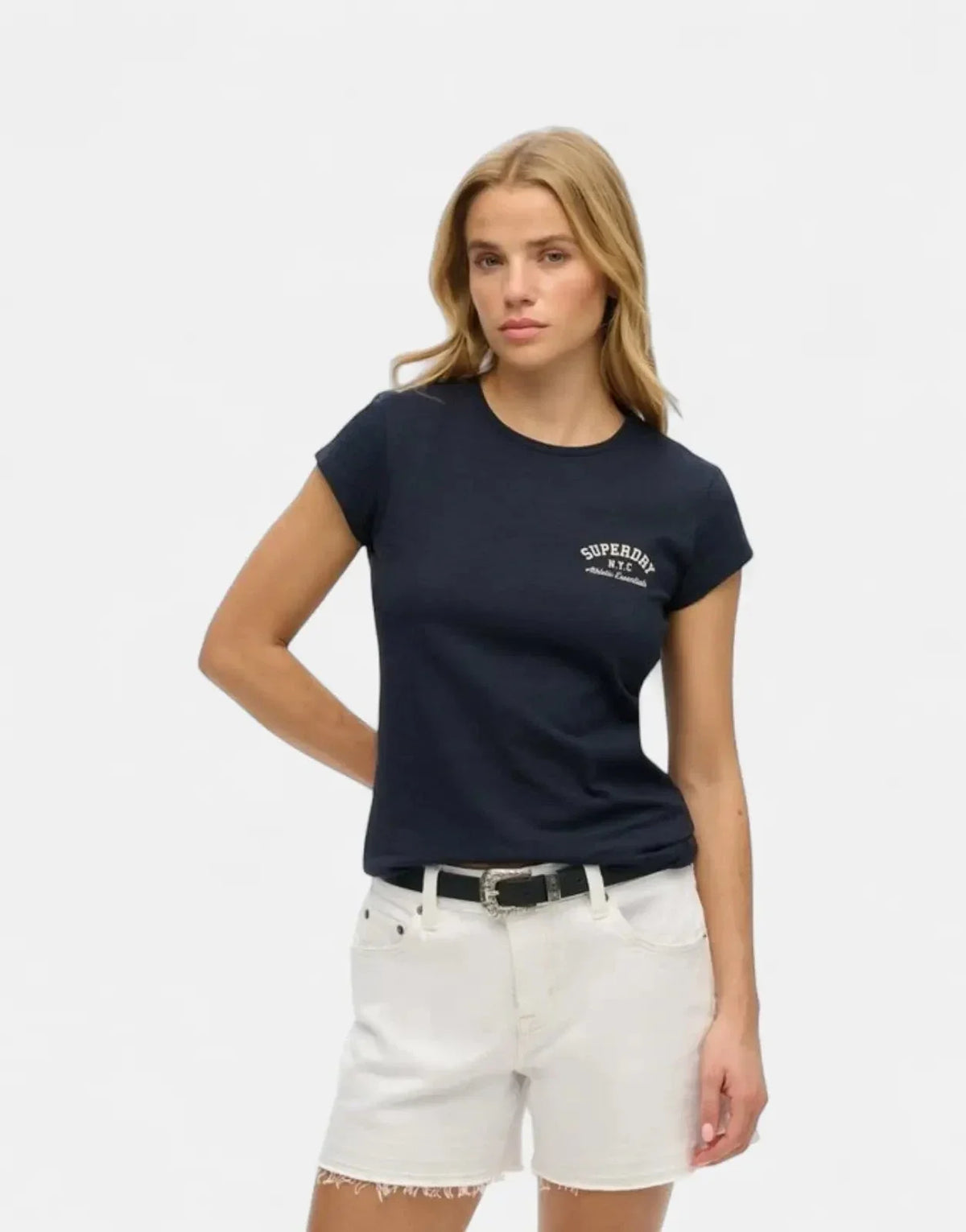 Superdry Athletic Essential Knit Navy T-Shirt