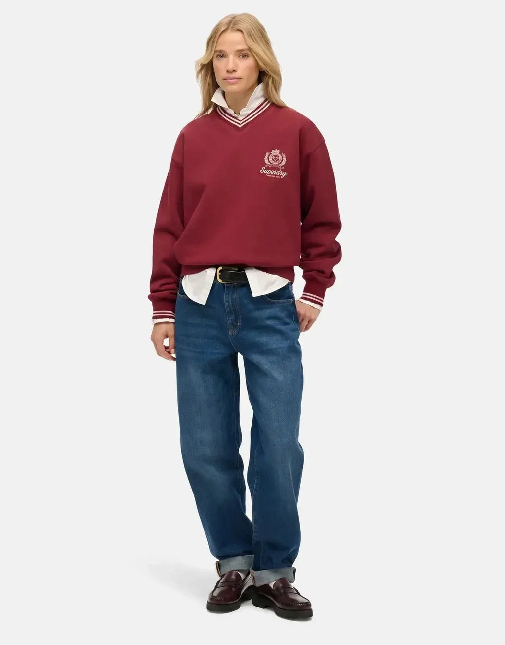 Superdry Country Club Loose Crew Stanton Red Sweatshirt - view 2