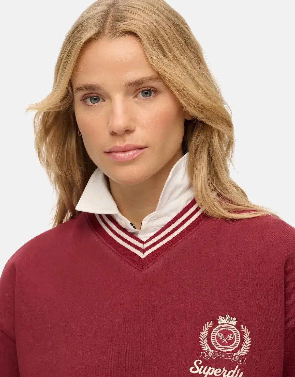 Superdry Country Club Loose Crew Stanton Red Sweatshirt - view 5