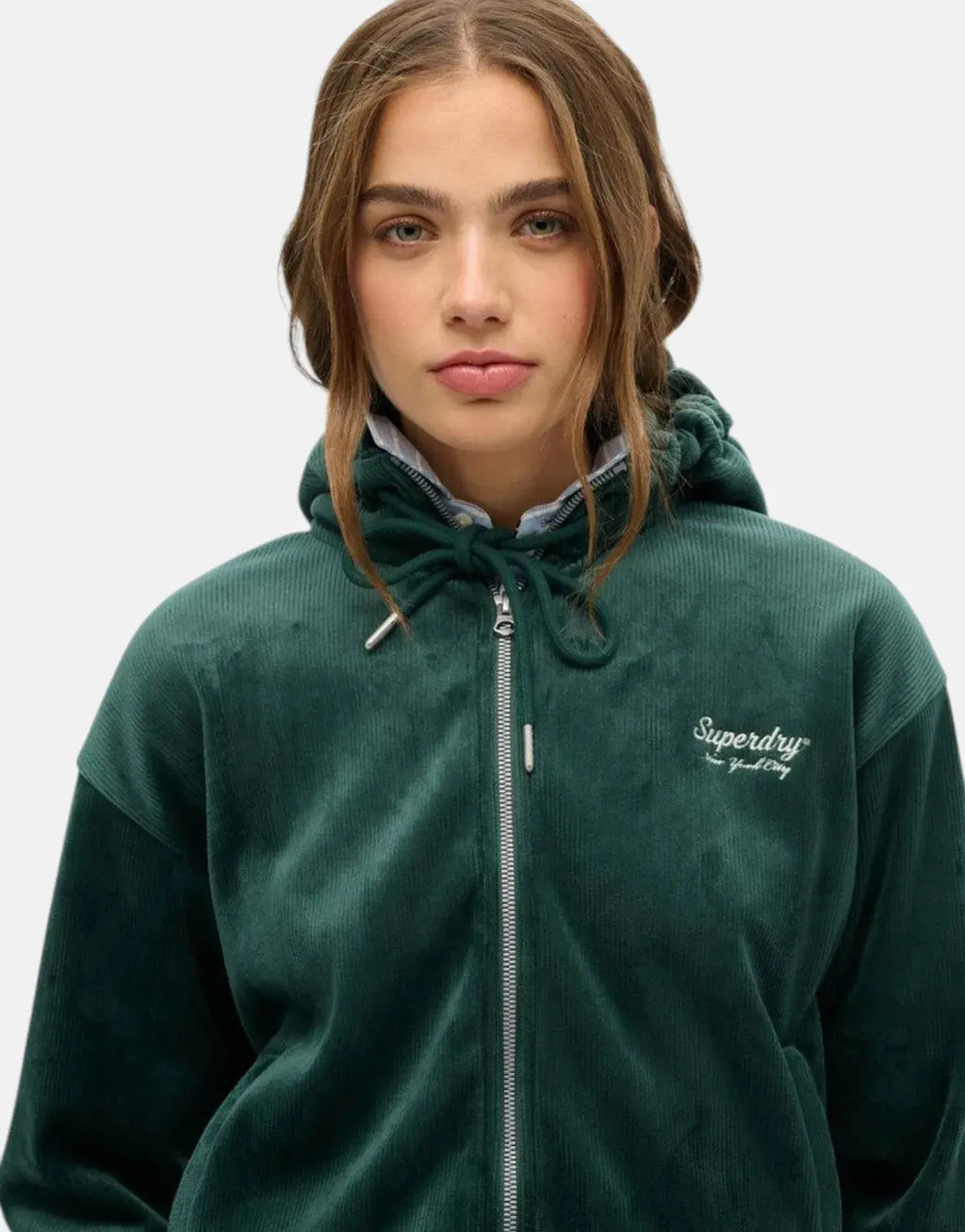 Superdry Country Clun Velour Zip Hooded Sweatshirt - view 3