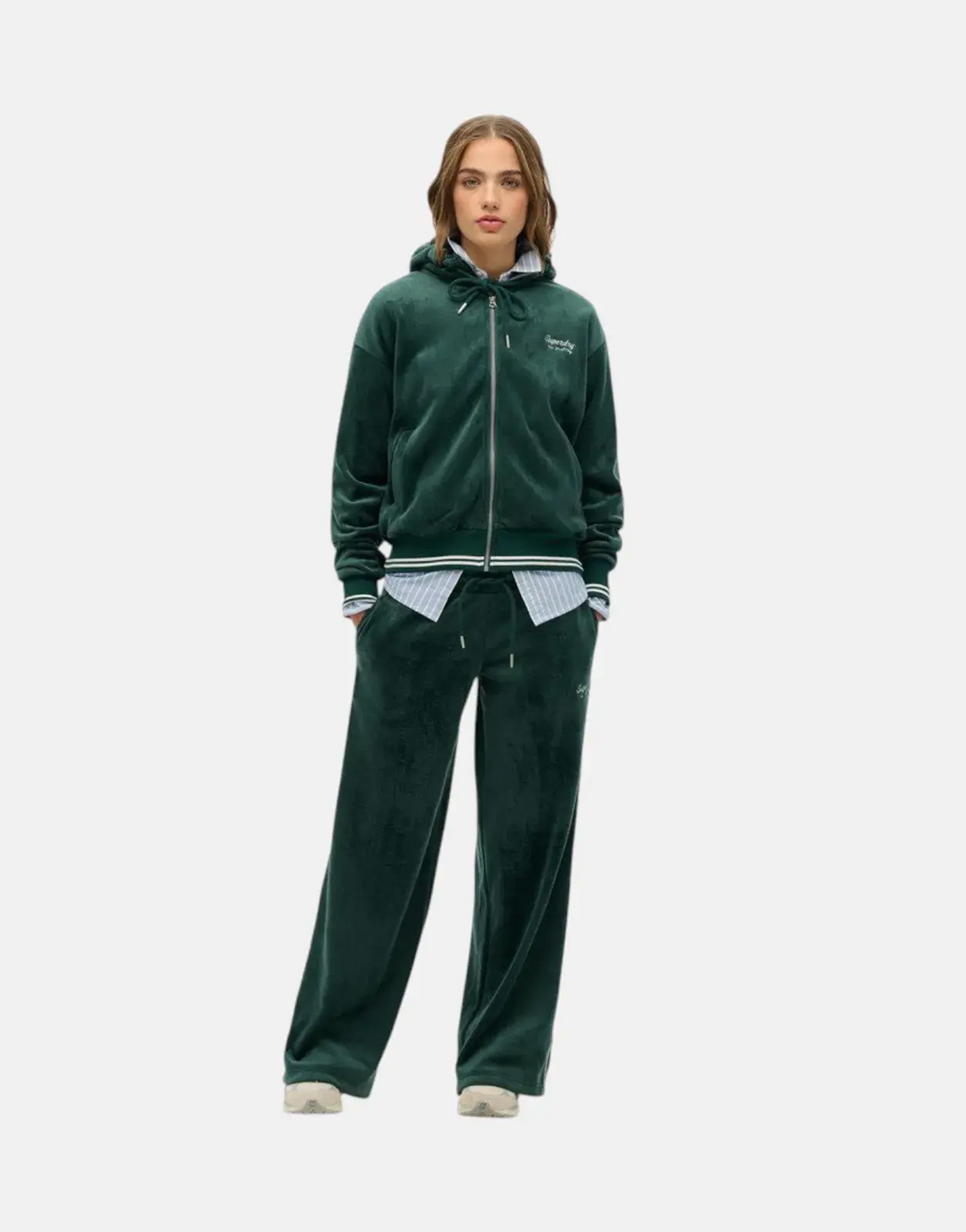 Superdry Country Clun Velour Zip Hooded Sweatshirt - view 4