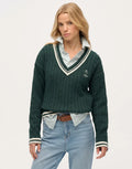 Superdry Cricket Club Enamel Green Jumper