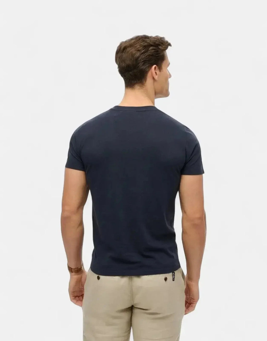 Superdry Essential Contrast EMB Eclipse Navy T-Shirt - view 2