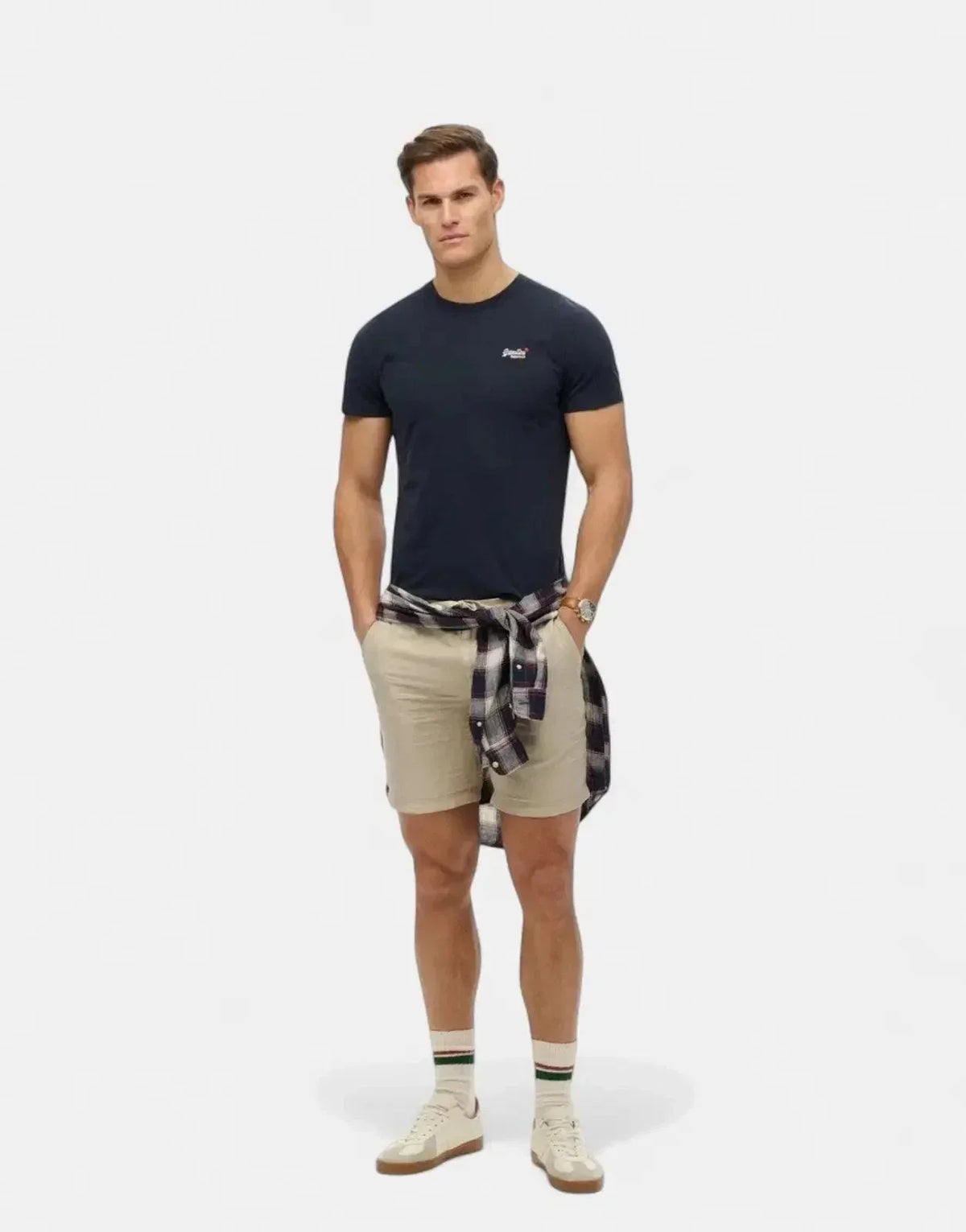 Superdry Essential Contrast EMB Eclipse Navy T-Shirt - view 4