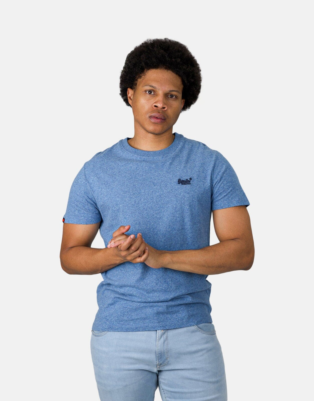 Superdry Essential Logo EMB Bright Blue Grit T-Shirt