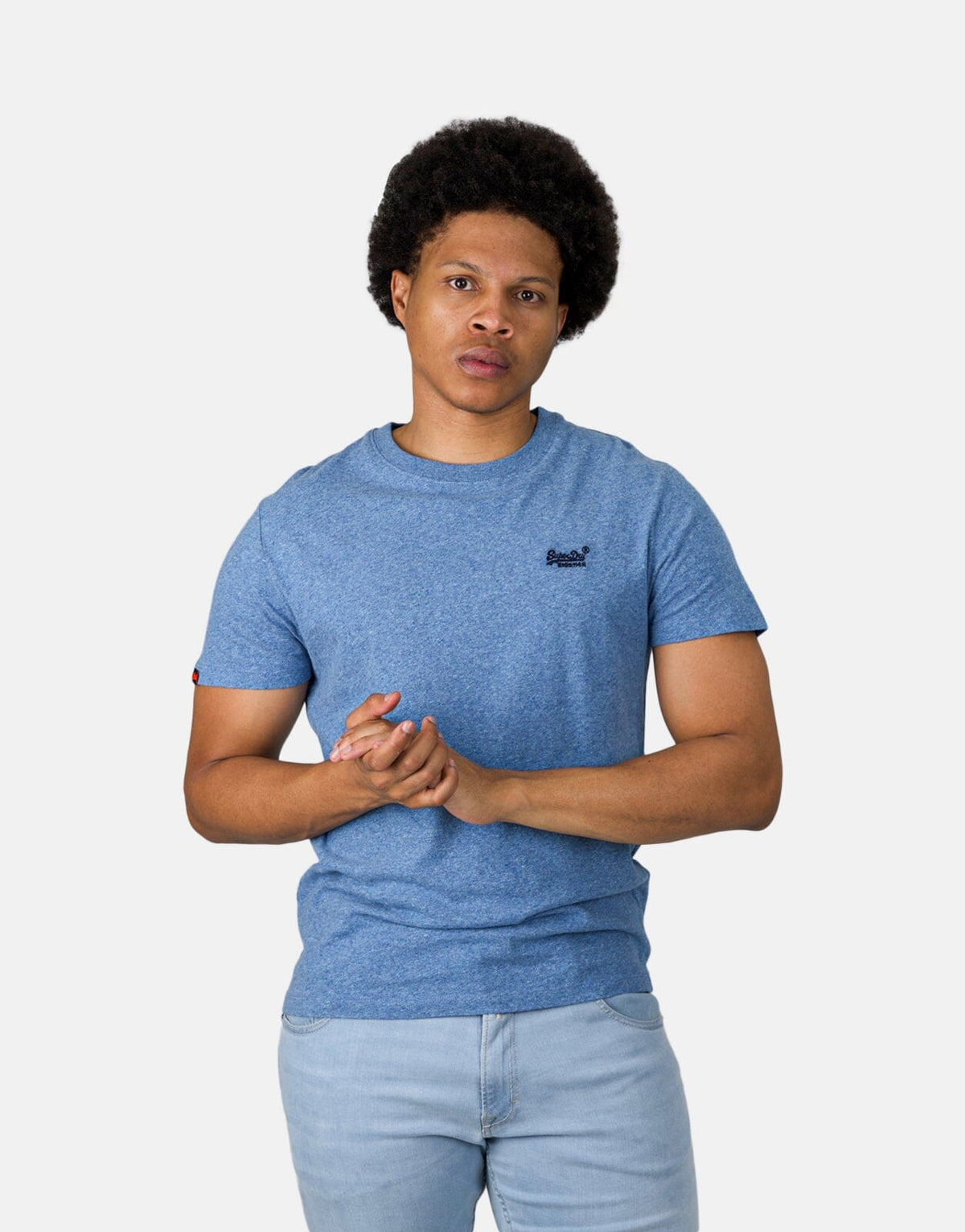 Superdry Essential Logo EMB Bright Blue Grit T-Shirt