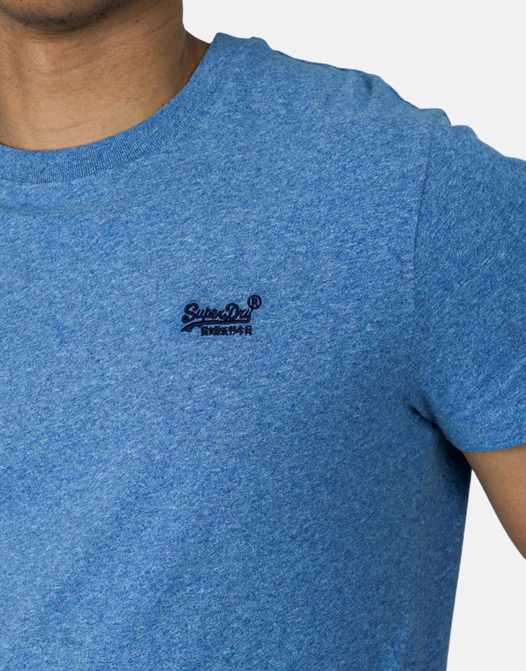 Superdry Essential Logo EMB Bright Blue Grit T-Shirt - view 3