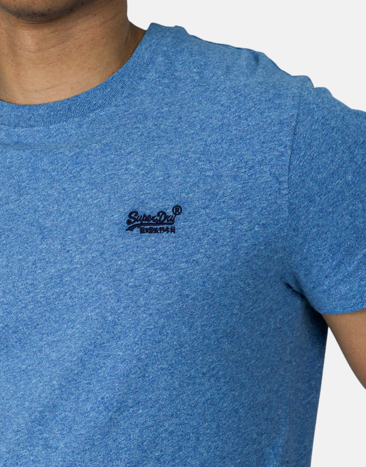 Superdry Essential Logo EMB Bright Blue Grit T-Shirt - view 3