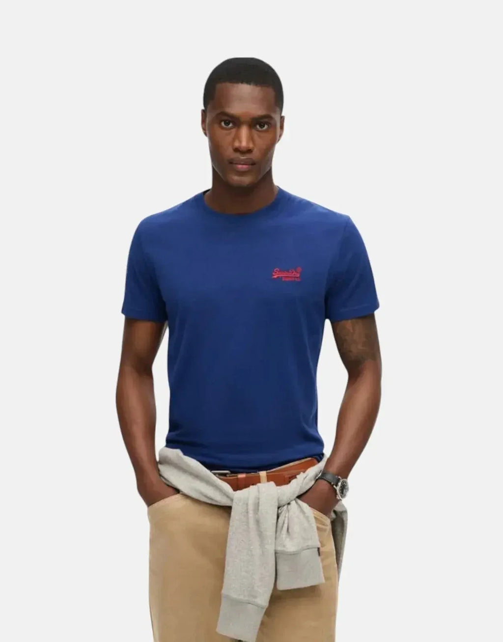 Superdry Essential Logo EMB Mid Blue T-Shirt