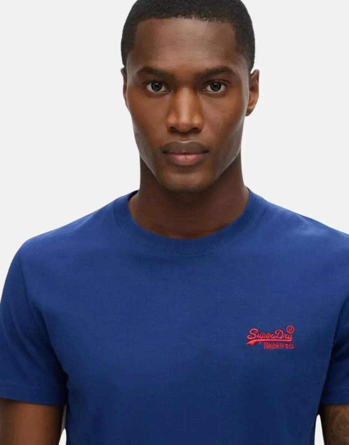 Superdry Essential Logo EMB Mid Blue T-Shirt - view 4