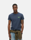 Superdry Essential Logo EMB Navy/Fluro T-Shirt