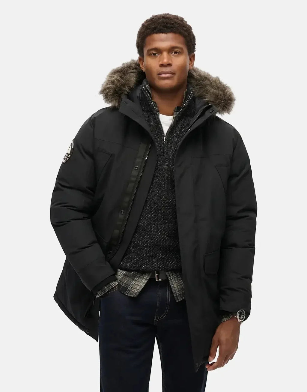 Superdry Everest 5 Baffle Black Puffer Jacket
