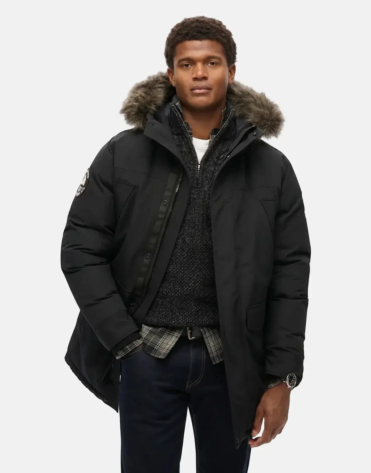 Superdry Everest 5 Baffle Black Puffer Jacket