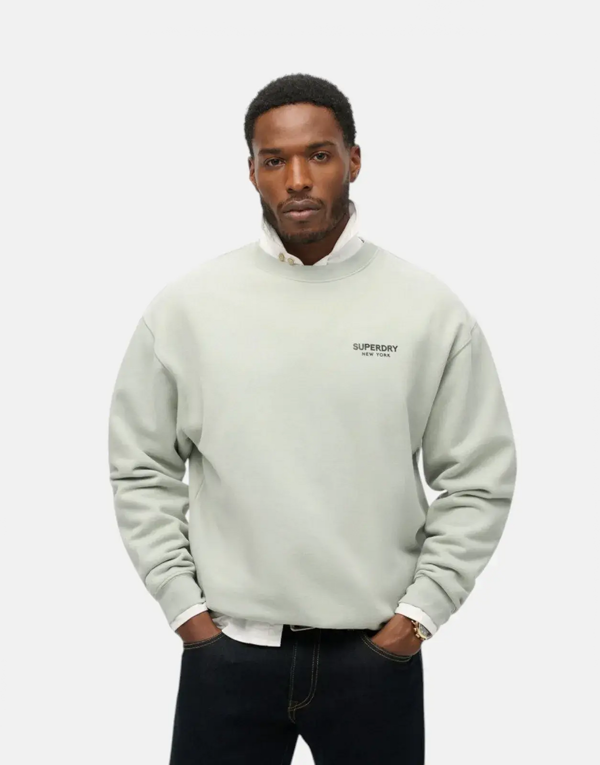 Superdry Luxury Sport Loose Fit Puritan Grey Sweatshirt
