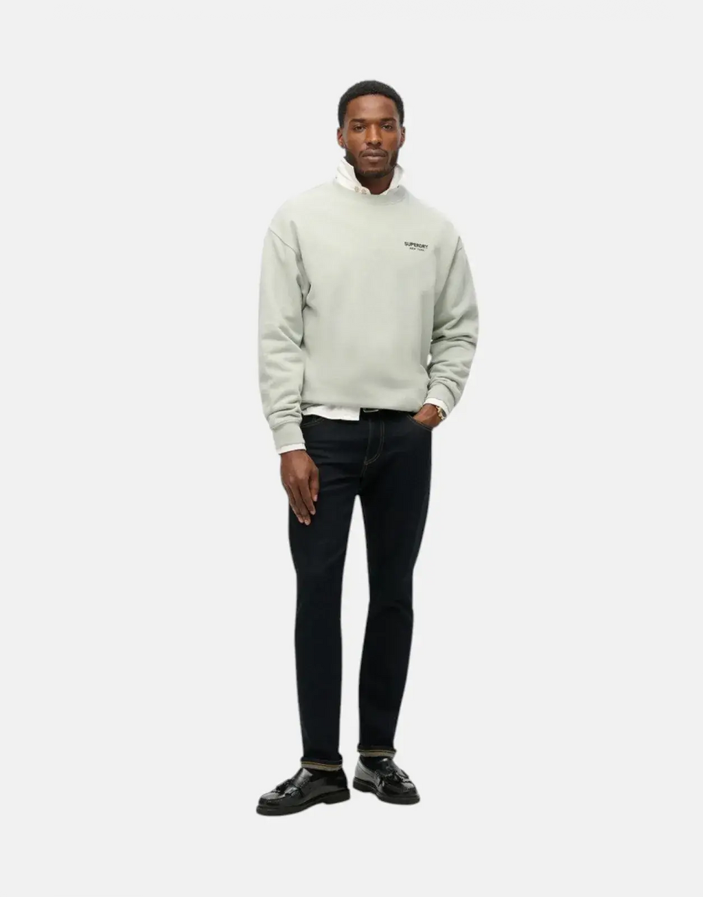 Superdry Luxury Sport Loose Fit Puritan Grey Sweatshirt - view 3