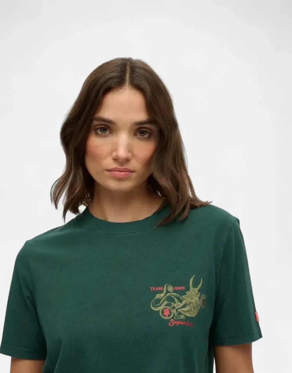 Superdry Tokyo Narrative Enamel Green Relaxed T-Shirt - view 3