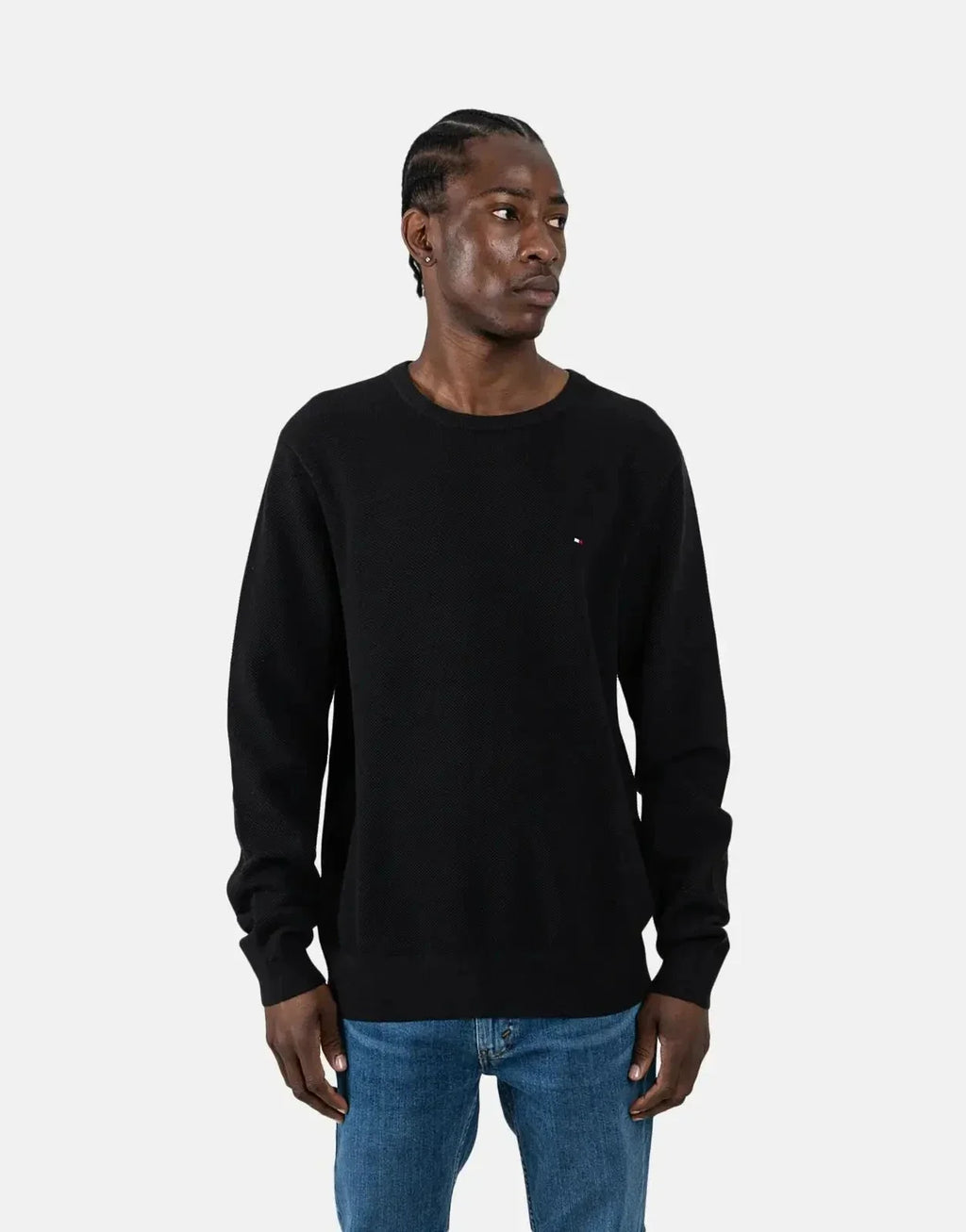 Tommy Hilfiger Essential Structure Black Crew Neck T-Shirt