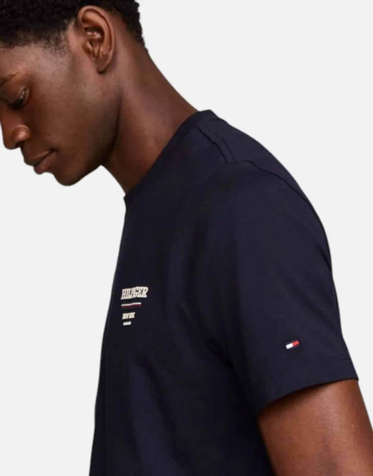 Tommy Hilfiger Global Stripe Navy T-Shirt - view 3