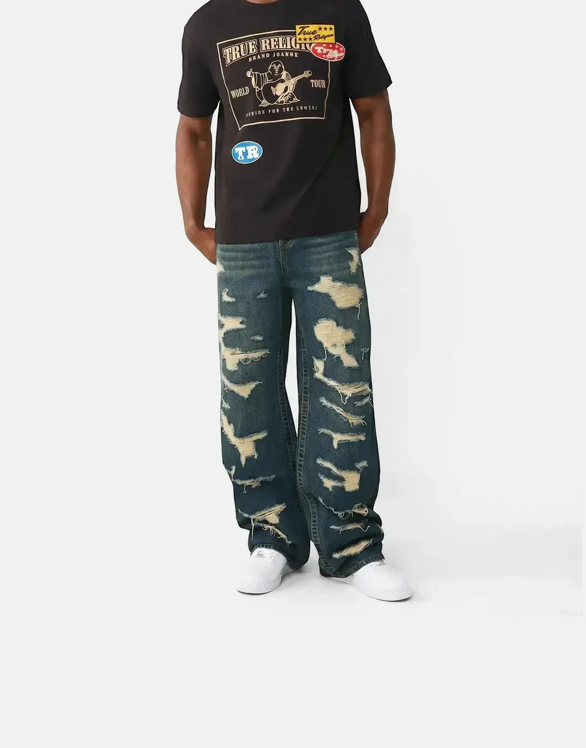 True Religion Logo Patch SRS T-Shirt Black - view 4