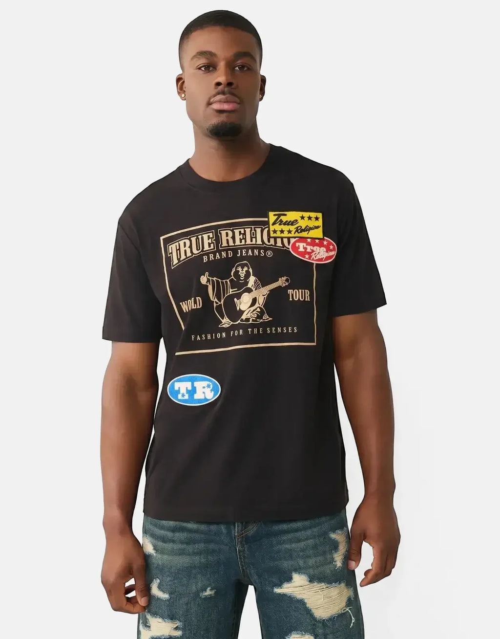 True Religion Logo Patch SRS T-Shirt Black