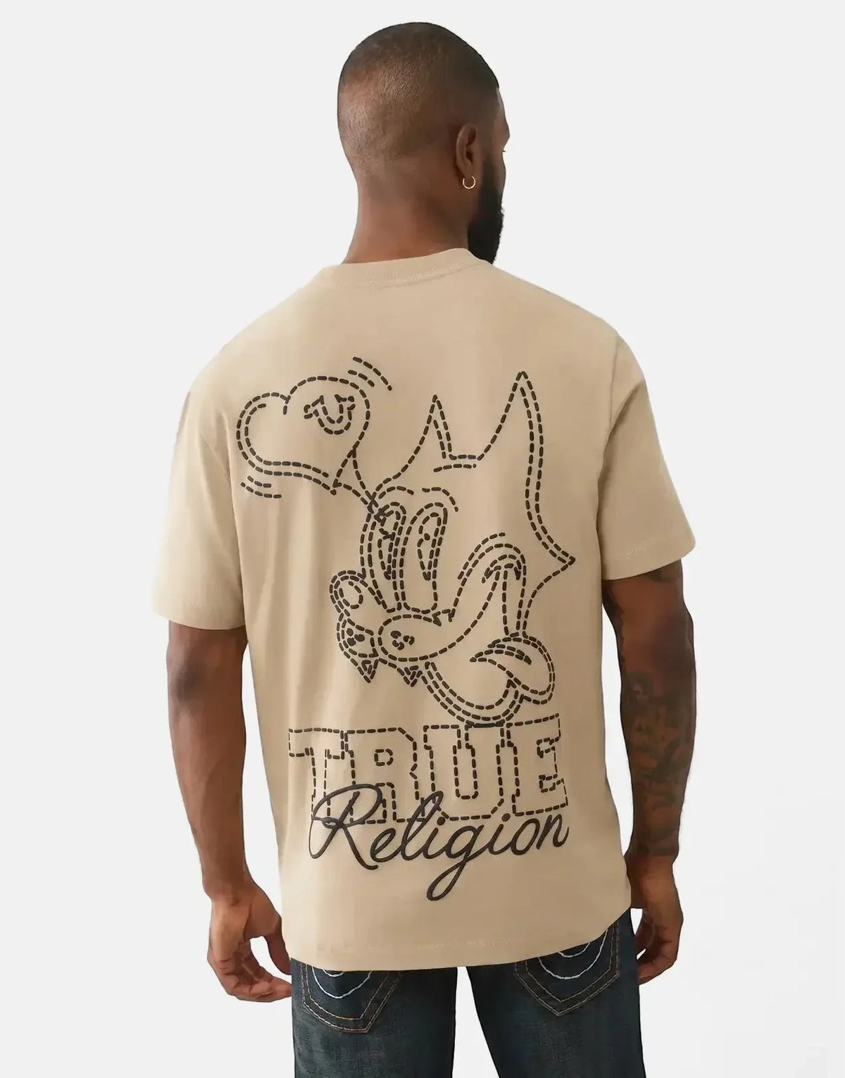True Religion Puff Cat T-Shirt Stone - view 2