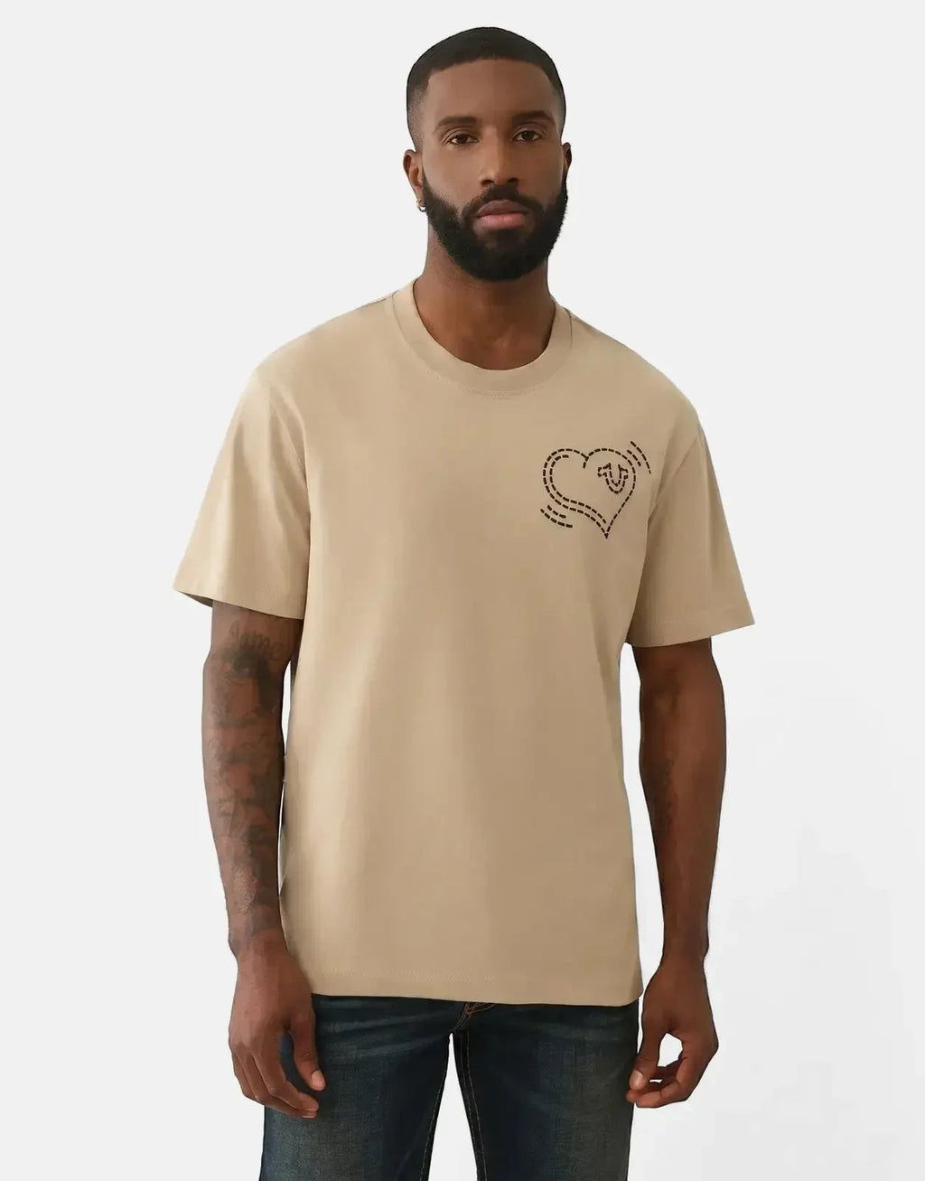 True Religion Puff Cat T-Shirt Stone