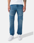 True Religion Rocco Skinny Biker Jeans Blue