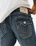 True Religion Rocco Super T Flap Blue Jeans