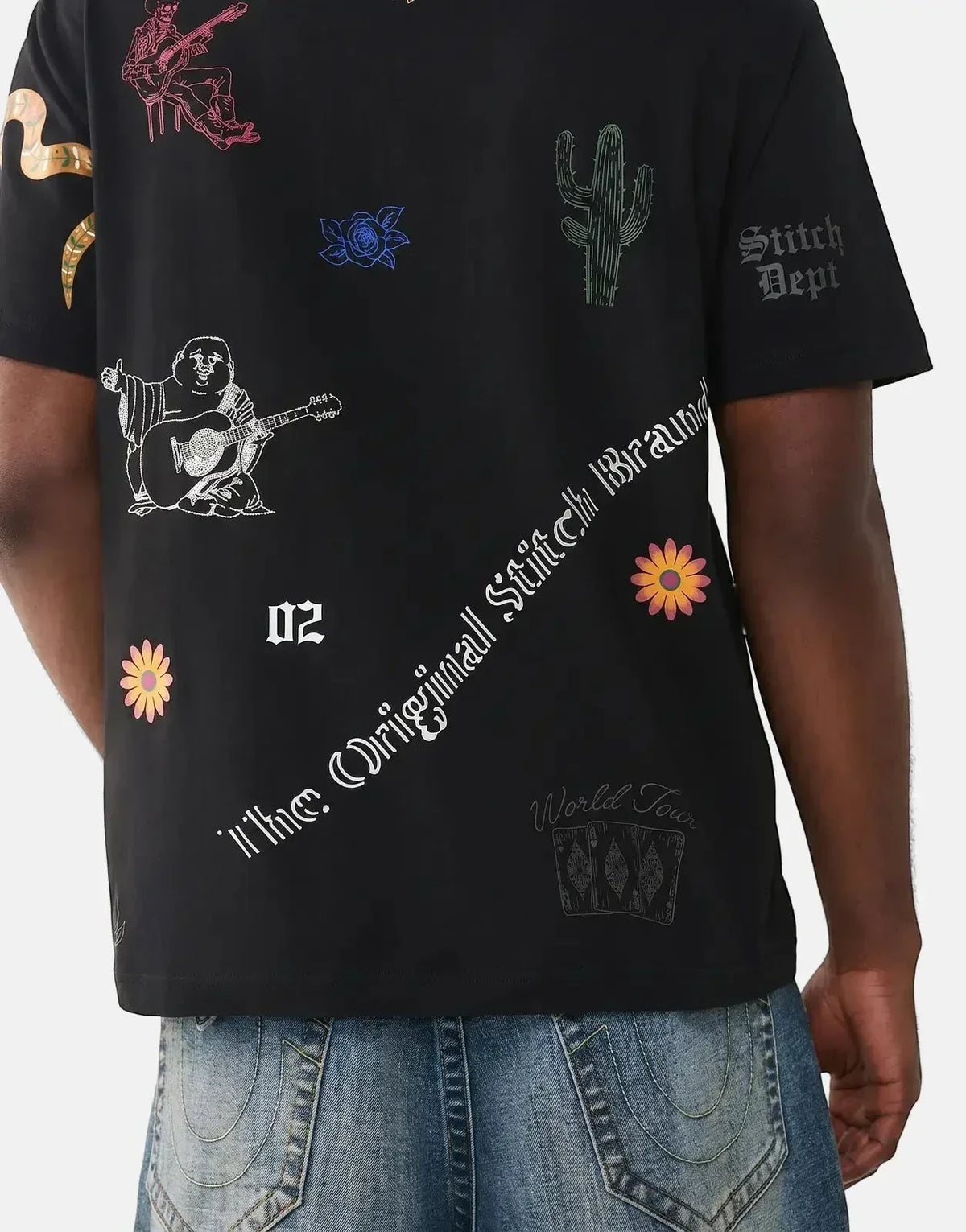 True Religion Western Doodle T-Shirt Black - view 3
