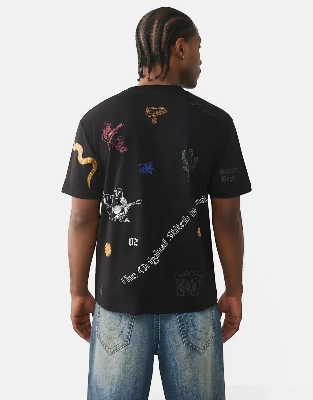 True Religion Western Doodle T-Shirt Black - view 2