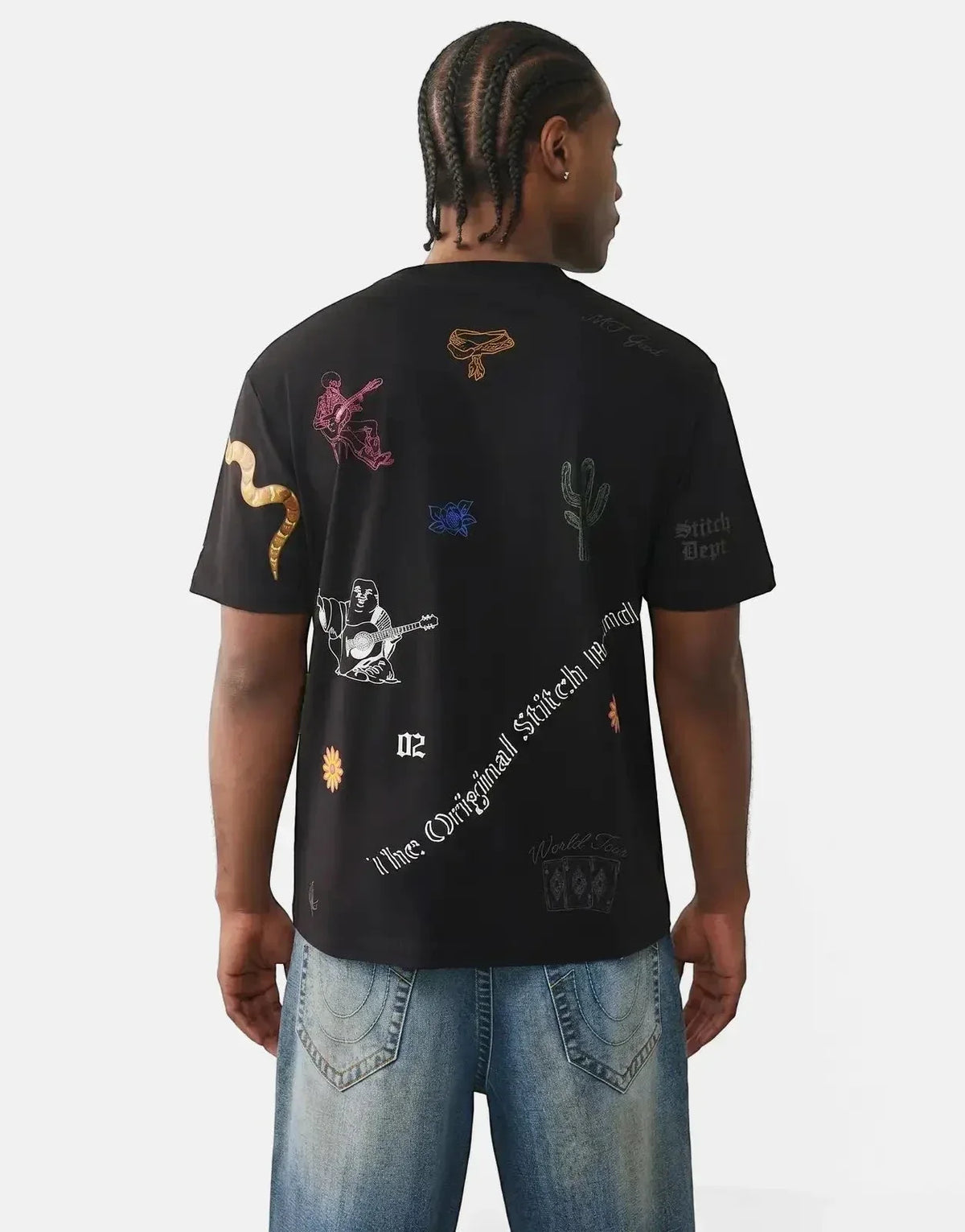 True Religion Western Doodle T-Shirt Black - view 2
