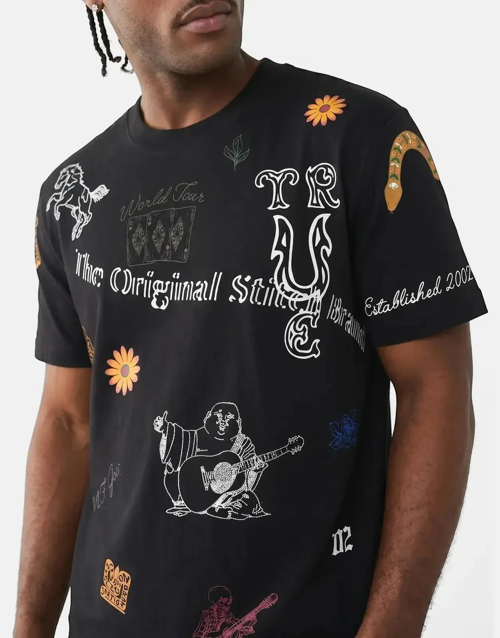 True Religion Western Doodle T-Shirt Black - view 4
