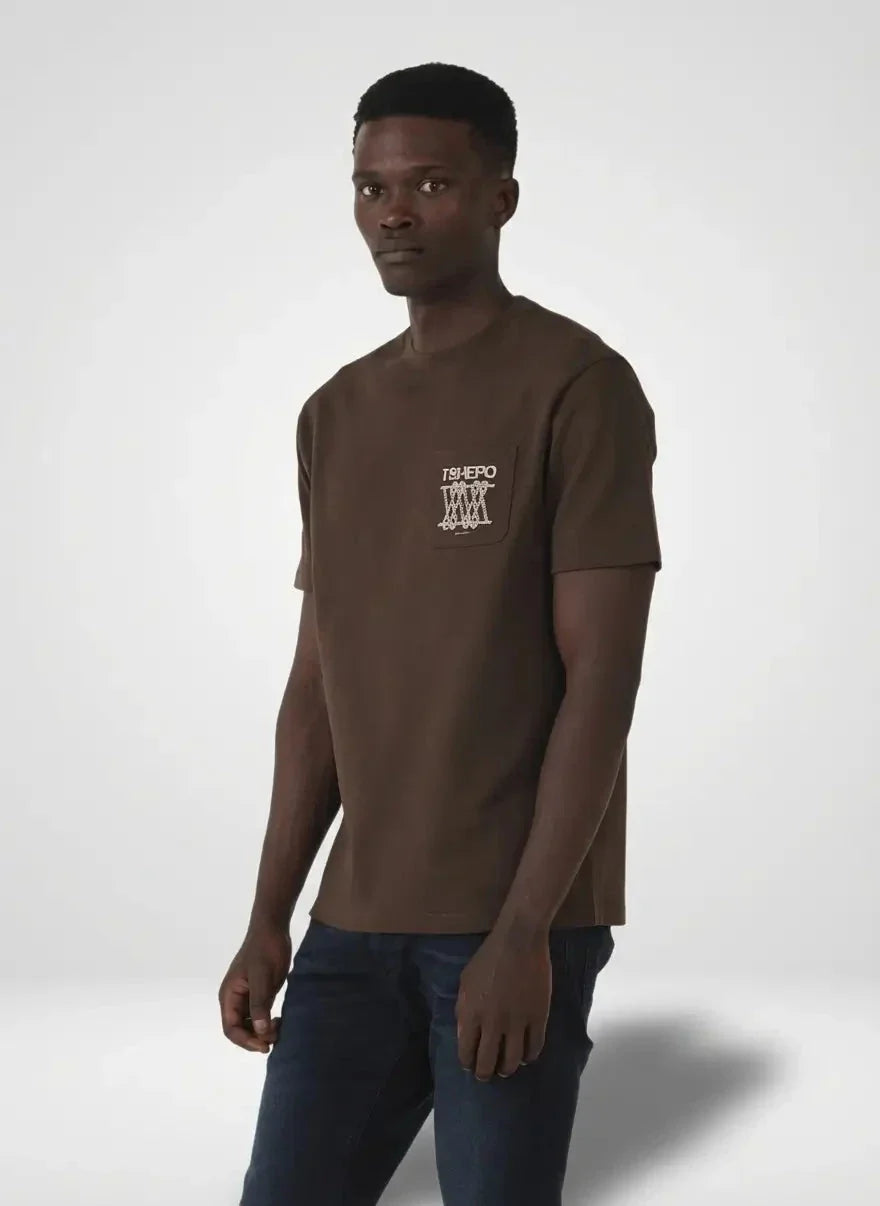 TSHEPO Monogram T-Shirt Expresso - view 3