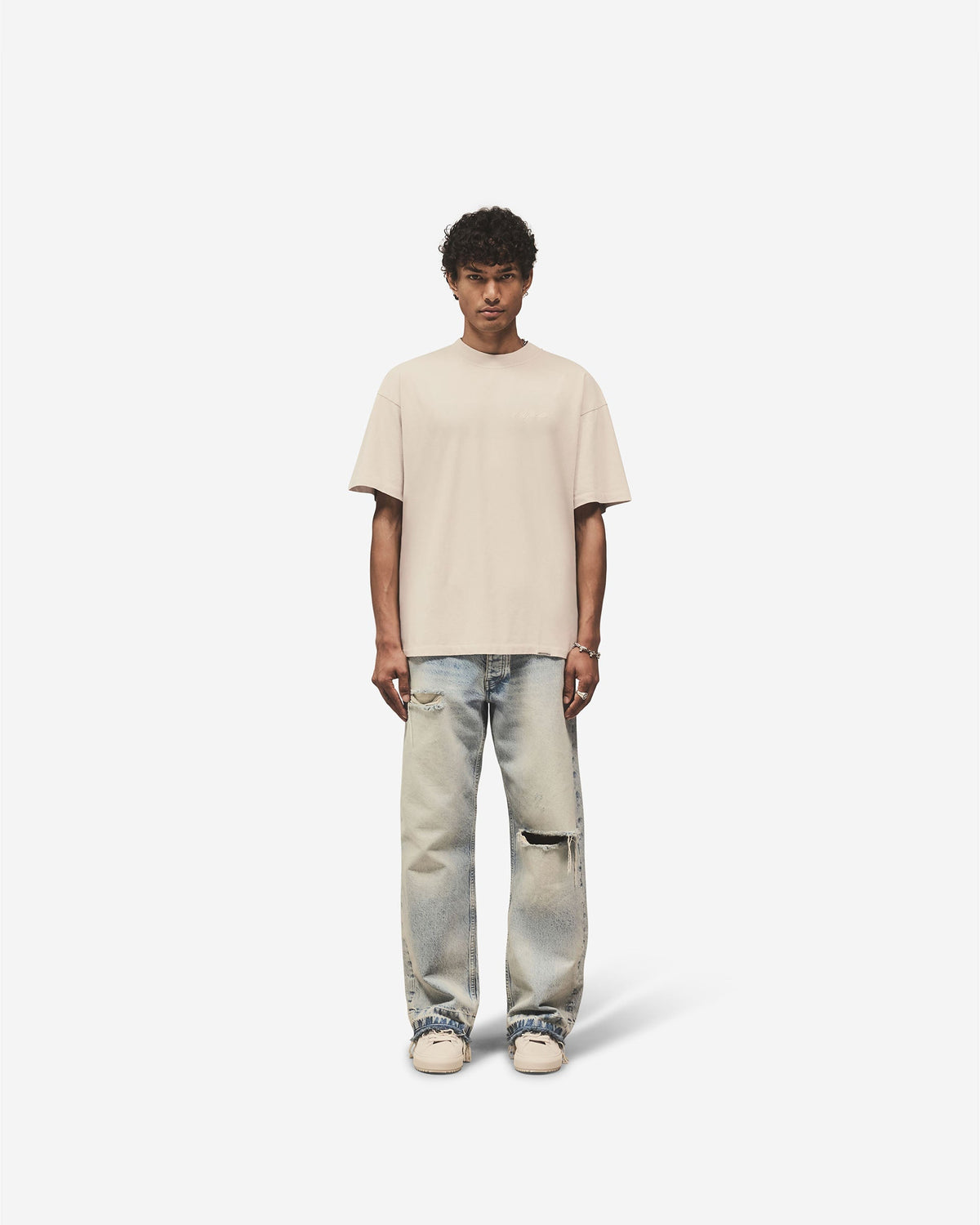 Script Logo T-Shirt - Concrete