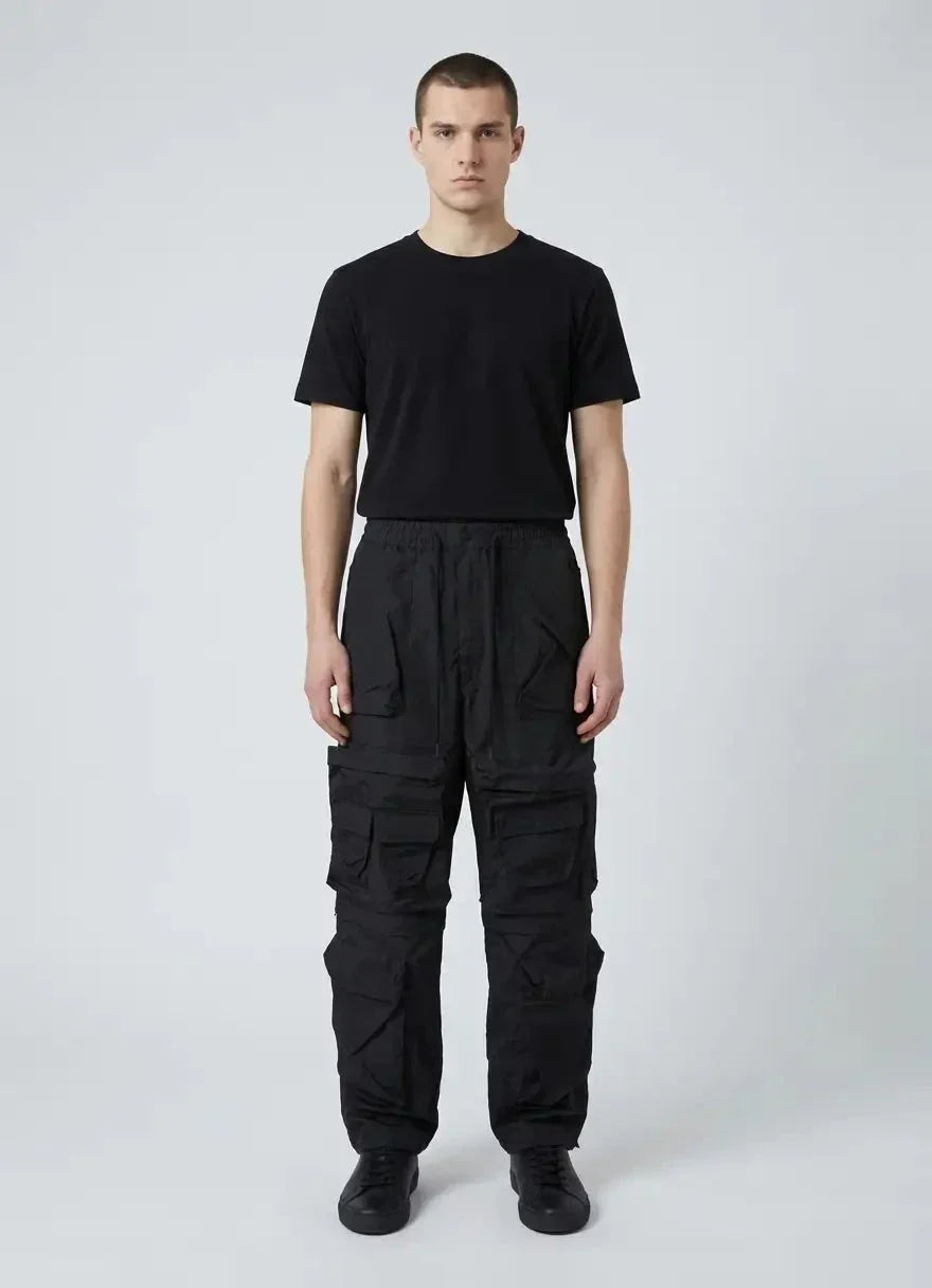 Vialli General Black Baggy Fit Cargo Pants - view 3