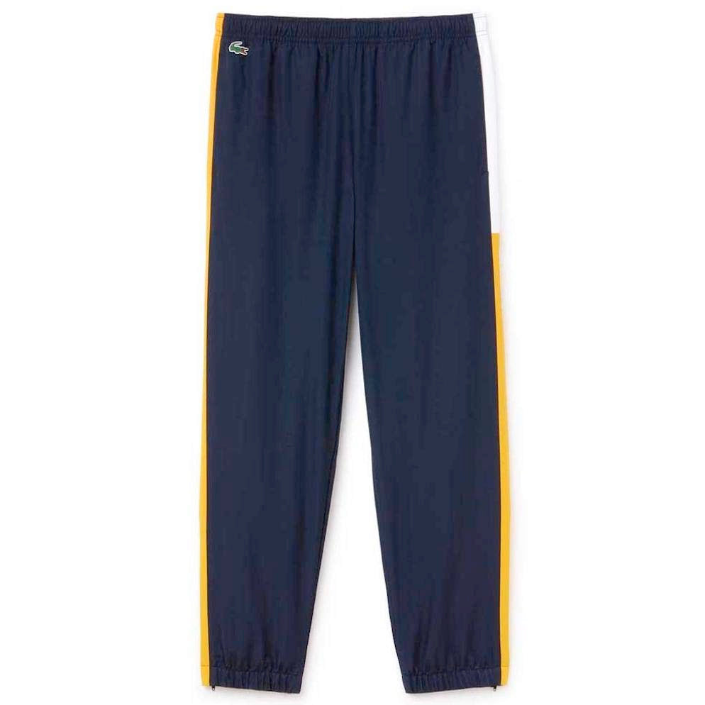 Lacoste Mens Sport Tennis Colorblock Band Track Pants XH9505-EH3 Navy Blue/Pomel