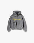 Script Logo Zip Hoodie - Vintage Grey