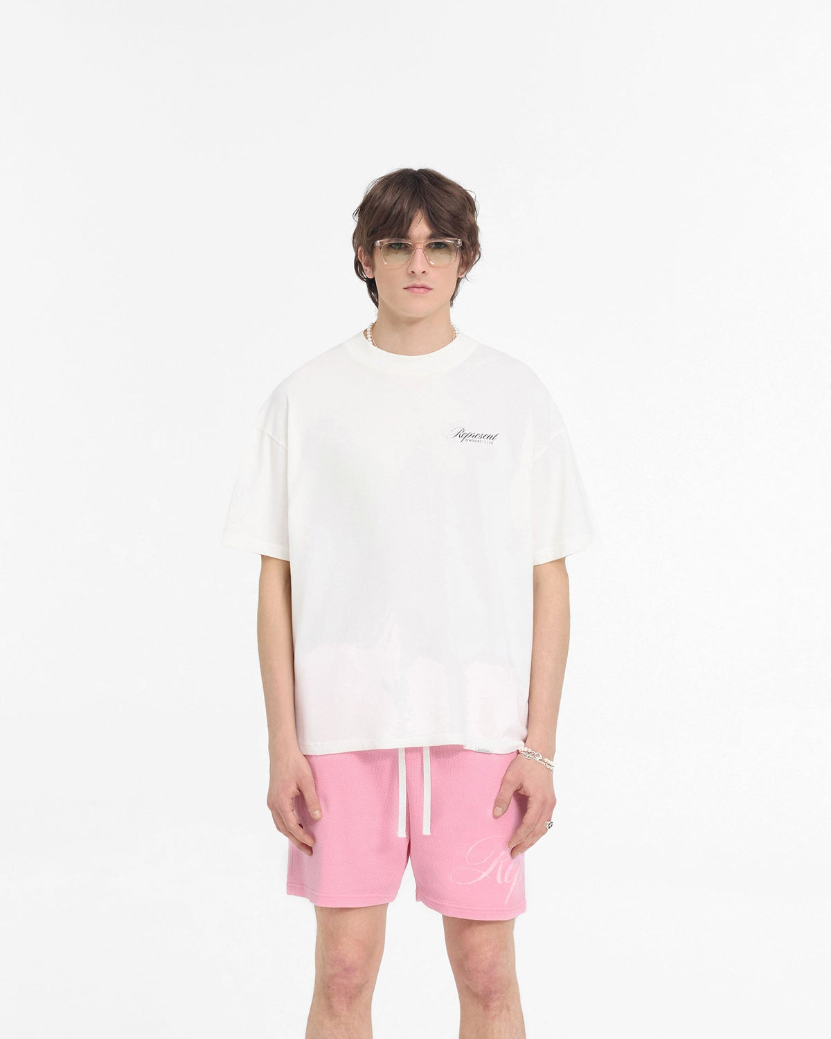 Represent Owners Club Script T-Shirt - Flat White